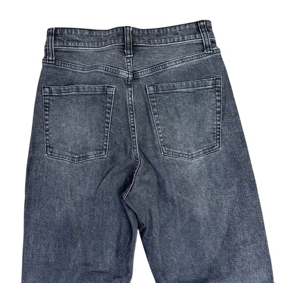 Wild Fable Highest Rise Straight Distressed Black Jeans Button Fly Women's 2 - Picture 7 of 8